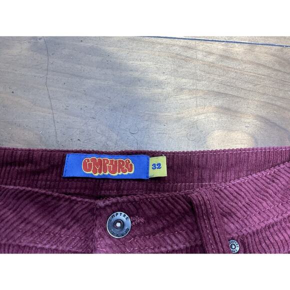Empyre Relaxed Baggy Corduroy Pants Men’s 32 Burgundy Skateboard Y2K Hip Hop - Picture 5 of 11